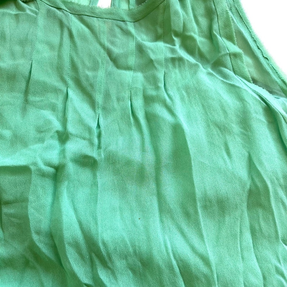 Nicole Miller Artielier High Low Sea foam Top - Picture 5 of 5